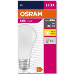 Luminaires Osram OSRAM CLASSIC A LED E27 8,5 Watt 2700 Kelvin 806 Lumen