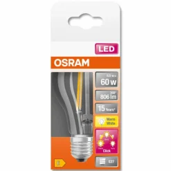 Luminaires Osram OSRAM CLASSIC A LED E27 6,5 Watt 2700 Kelvin 806 Lumen