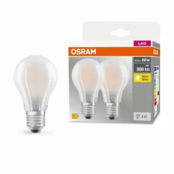 Luminaires Osram OSRAM CLASSIC A Lot de 2 LED E27 6,5 Watt 2700 Kelvin 806 Lumen