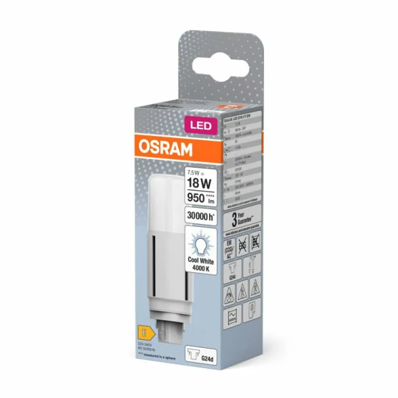 Luminaires Osram OSRAM DULUX G24d 7,5 Watt 4000 Kelvin 950 Lumen