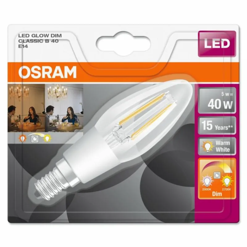 Luminaires Osram Osram LED E14 4,5 watt 2700 kelvin 470 lumen