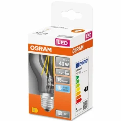 Luminaires Osram Osram LED E27 4 Watt 4000 Kelvin 470 Lumen