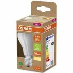 Luminaires Osram OSRAM LED E27 3,8 Watt 3000 Kelvin 806 lumen