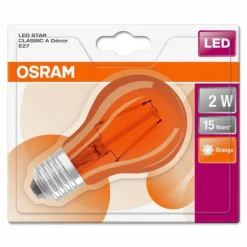 Luminaires Osram Osram LED E27 2 Watt Orange 50 Lumen