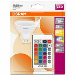 Luminaires Osram Osram LED GU10 RGBW 4,5 Watt 2700 Kelvin 250 Lumen