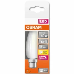 Luminaires Osram OSRAM LED Retrofit B22d 4,8 watt 2700 kelvin 470 lumen