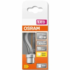 Luminaires Osram OSRAM LED Retrofit B22d 4 Watt 2700 Kelvin 470 Lumen