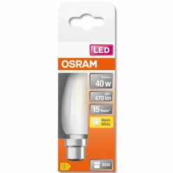 Luminaires Osram OSRAM LED Retrofit B22d 4 Watt 2700 Kelvin 470 Lumen