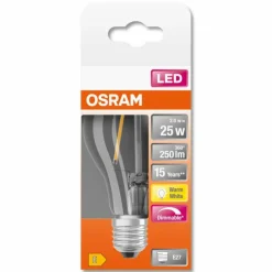 Luminaires Osram OSRAM LED Retrofit E27 2,2 Watt 2700 Kelvin 250 lumen