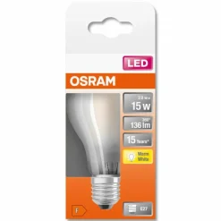 Luminaires Osram OSRAM LED Retrofit E27 1,5 Watt 2700 Kelvin 136 lumen