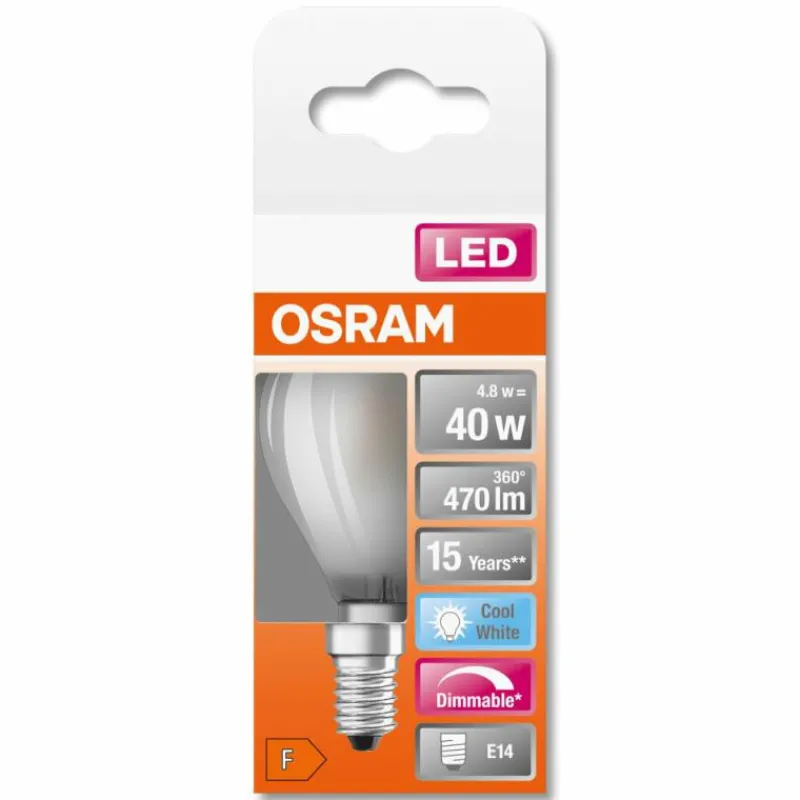 Luminaires Osram OSRAM LED Retrofit E14 4,8 watt 4000 kelvin 470 lumen