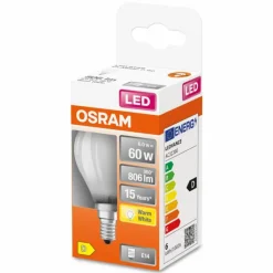 Luminaires Osram OSRAM LED Retrofit E14 5,5 watt 2700 kelvin 806 lumen