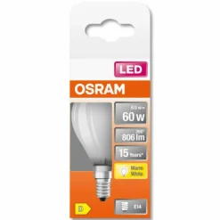 Luminaires Osram OSRAM LED Retrofit E14 5,5 watt 2700 kelvin 806 lumen