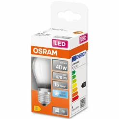 Luminaires Osram OSRAM LED Retrofit E27 4 watt 4000 Kelvin 470 lumen