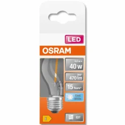 Luminaires Osram OSRAM LED Retrofit E27 4 watt 4000 Kelvin 470 lumen