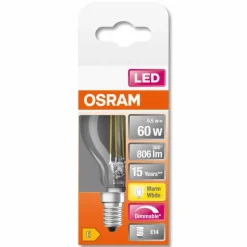 Luminaires Osram OSRAM LED Retrofit E14 6,5 watt 2700 kelvin 806 lumen