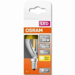 Luminaires Osram OSRAM LED Retrofit E14 4 watt 2700 kelvin 380 lumen