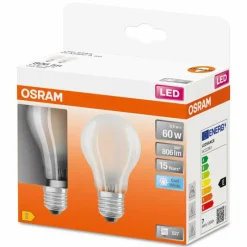 Luminaires Osram OSRAM LED Retrofit Lot de 2 E27 6,5 Watt 4000 Kelvin 806 Lumen
