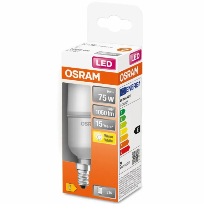 Luminaires Osram OSRAM LED STAR E14 9 Watt 2700 Kelvin 1050 lumen