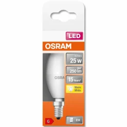 Luminaires Osram OSRAM LED STAR E14 3,3 Watt 2700 Kelvin 250 lumen