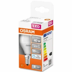 Luminaires Osram OSRAM LED STAR E14 4,9 watt 6500 kelvin 470 lumen