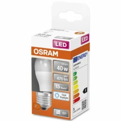 Luminaires Osram OSRAM LED Star E27 4,9 Watt 6500 Kelvin 470 Lumen