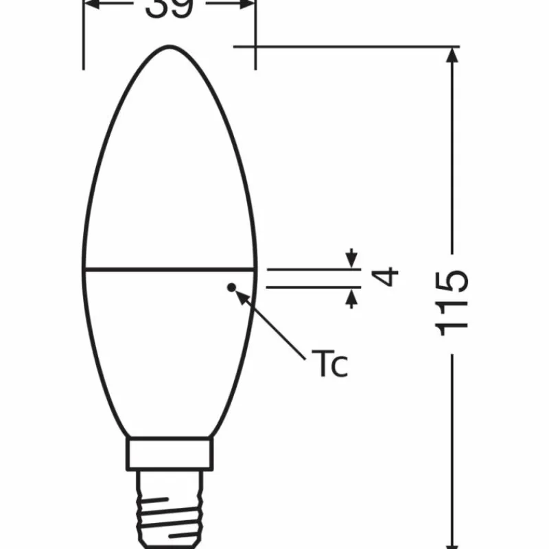 Luminaires Osram OSRAM LED Star E14 7,5 Watt 4000 Kelvin 806 Lumen