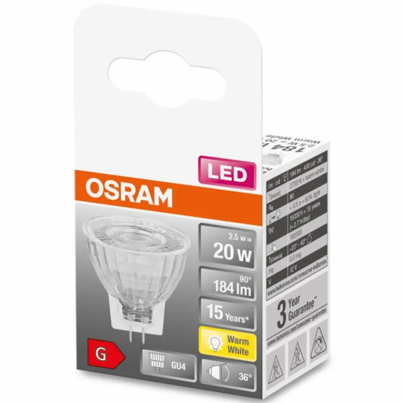 Luminaires Osram OSRAM LED STAR GU4 2,5 watt 2700 kelvin 184 lumen