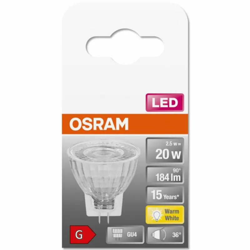 Luminaires Osram OSRAM LED STAR GU4 2,5 watt 2700 kelvin 184 lumen
