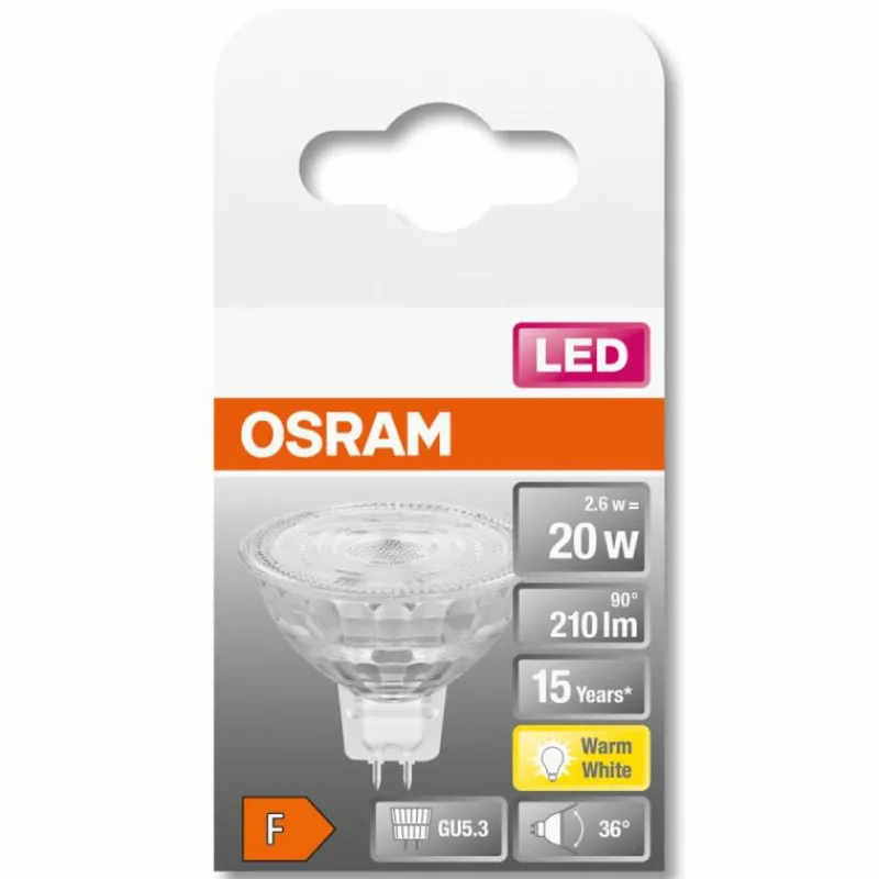 Luminaires Osram OSRAM LED STAR GU5.3 2,6 watt 2700 kelvin 210 lumen