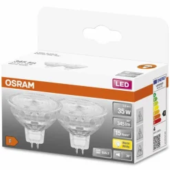 Luminaires Osram OSRAM LED STAR Lot de 2 LED GU5.3 3,8 watt 2700 kelvin 345 lumen