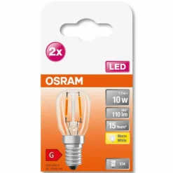 Luminaires Osram OSRAM Lot de 2 LED Special E14 1,3 Watt 2700 Kelvin 110 Lumen