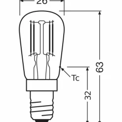 Luminaires Osram OSRAM Lot de 2 LED Special E14 2,8 Watt 2700 Kelvin 250 Lumen