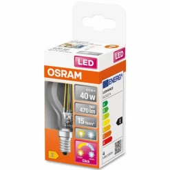 Luminaires Ledvance OSRAM RELAX and ACTIVE LED E14 4 Watt 2700/4000 Kelvin 470 Lumen
