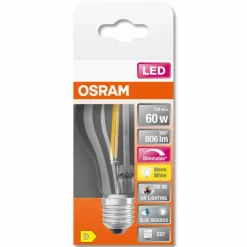 Luminaires Osram OSRAM SUPERSTAR LED E27 5,8 watt 2700 kelvin 806 lumen
