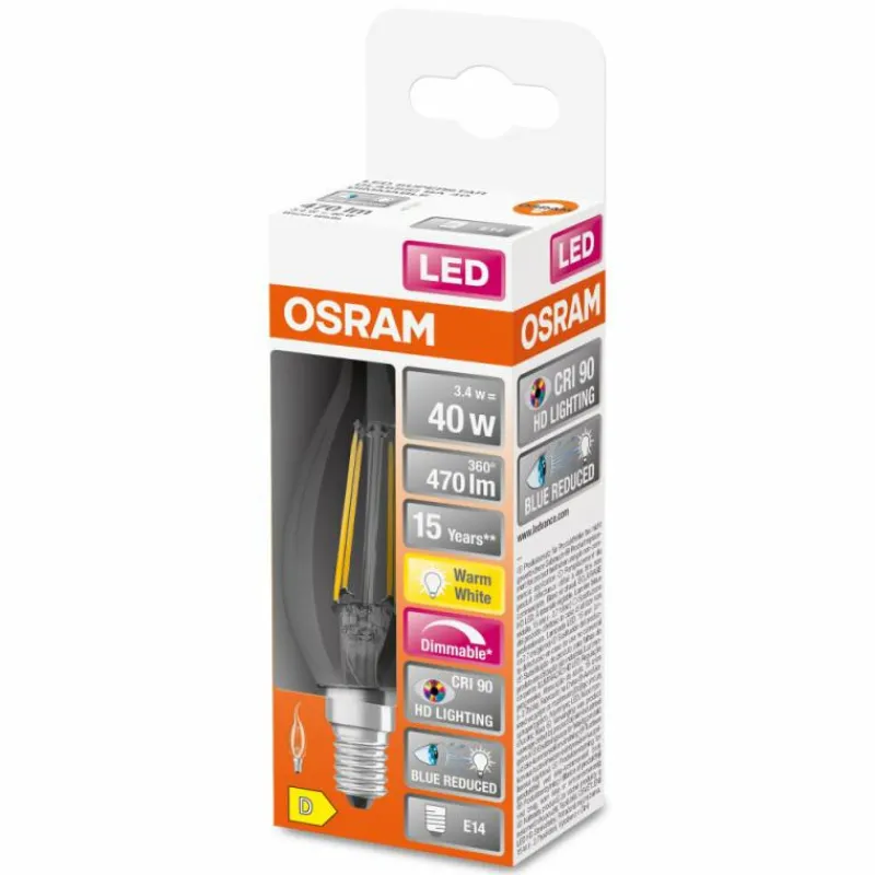 Luminaires Osram OSRAM SUPERSTAR LED E14 3,4 watt 2700 kelvin 470 lumen