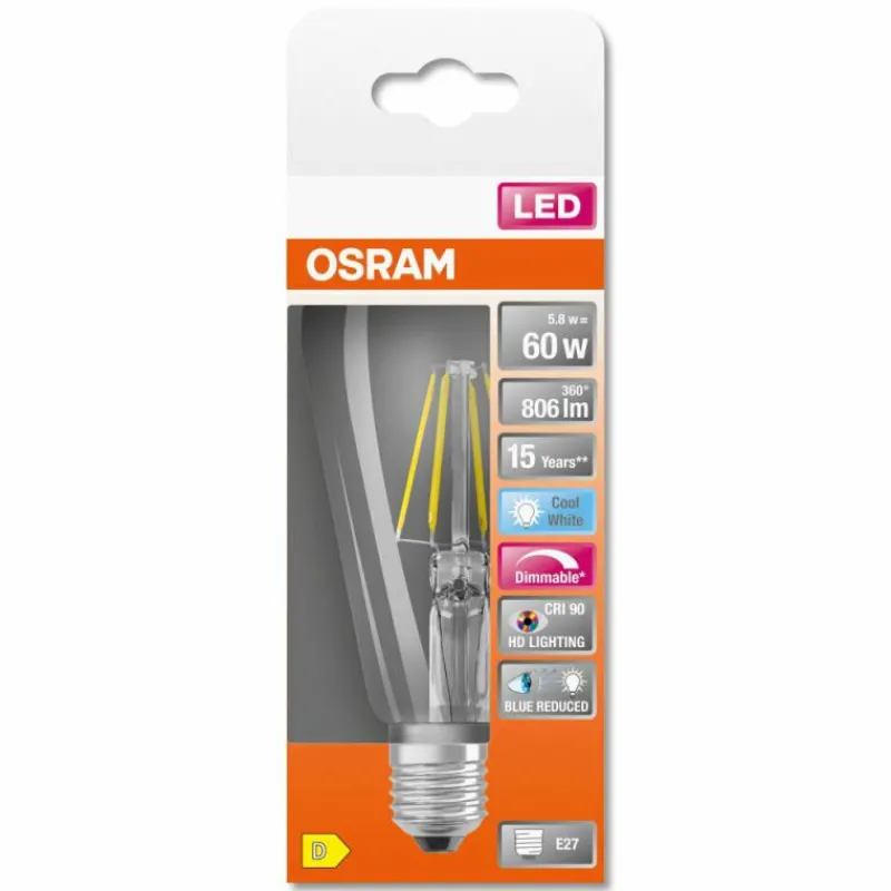Luminaires Osram OSRAM SUPERSTAR LED E27 5,8 Watt 4000 Kelvin 806 Lumen