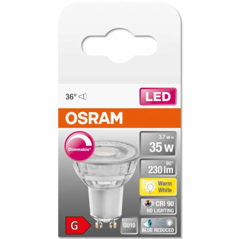 Luminaires Osram OSRAM SUPERSTAR PLUS LED GU10 3,7 watt 2700 kelvin 230 lumen