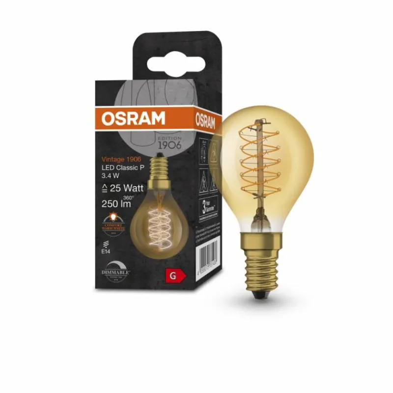 Luminaires Osram OSRAM Vintage 1906® LED E14 3,4 Watt 2200 Kelvin 250 lumen