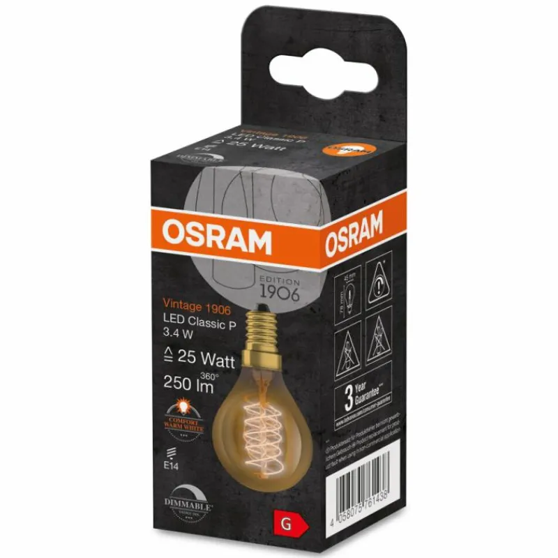 Luminaires Osram OSRAM Vintage 1906® LED E14 3,4 Watt 2200 Kelvin 250 lumen