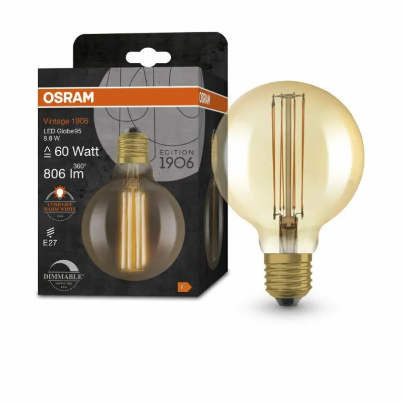 Luminaires Osram OSRAM Vintage 1906® LED E27 8,8 Watt 2200 Kelvin 806 Lumen