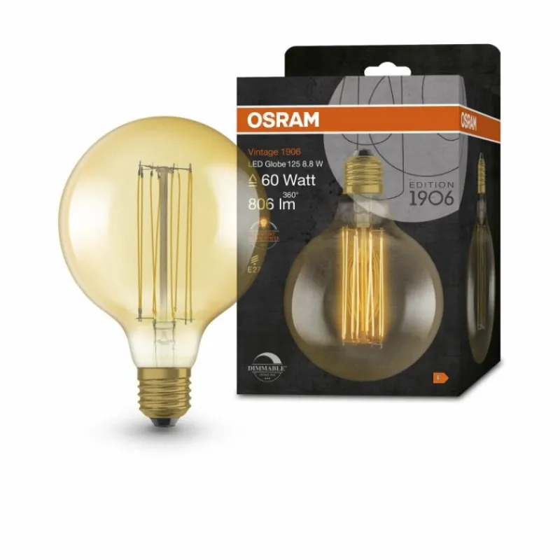 Luminaires Osram OSRAM Vintage 1906® LED E27 8,8 Watt 2200 Kelvin 806 Lumen