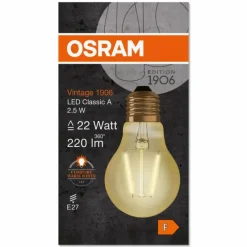 Luminaires Osram OSRAM Vintage 1906® LED E27 2,5 Watt 2400 Kelvin 220 lumen