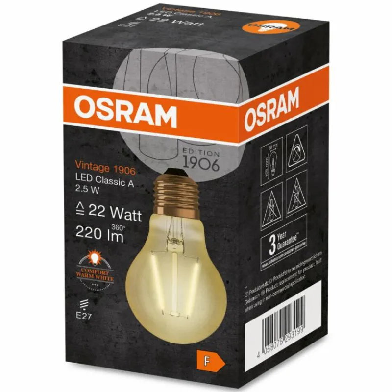 Luminaires Osram OSRAM Vintage 1906® LED E27 2,5 Watt 2400 Kelvin 220 lumen