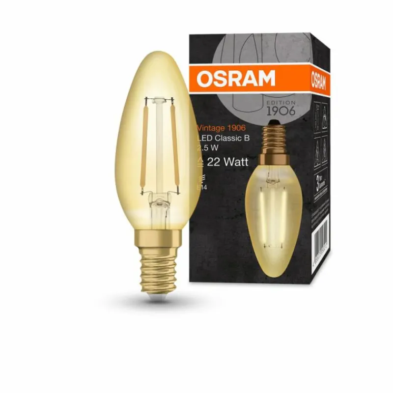 Luminaires Osram OSRAM Vintage 1906® LED E14 2,5 Watt 2400 Kelvin 220 lumen