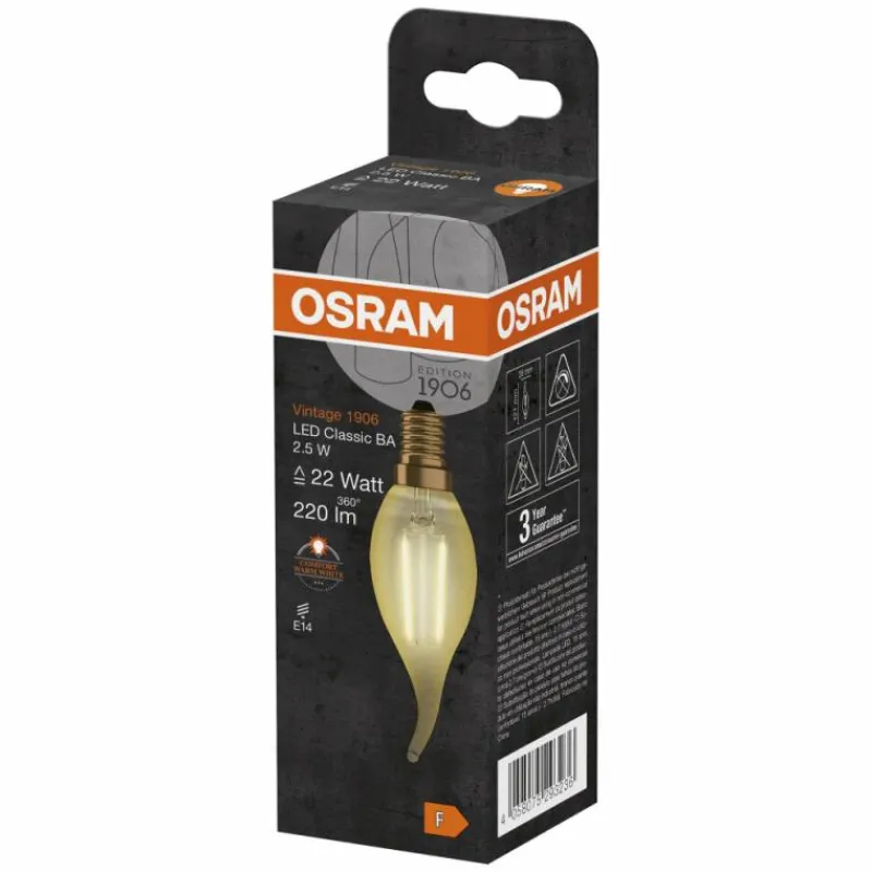 Luminaires Osram OSRAM Vintage 1906® LED E14 2,5 Watt 2400 Kelvin 220 lumen