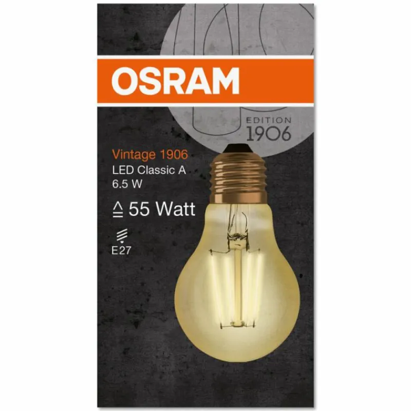 Luminaires Osram OSRAM Vintage 1906® LED E27 6,5 Watt 2400 Kelvin 650 lumen
