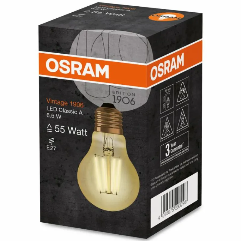 Luminaires Osram OSRAM Vintage 1906® LED E27 6,5 Watt 2400 Kelvin 650 lumen