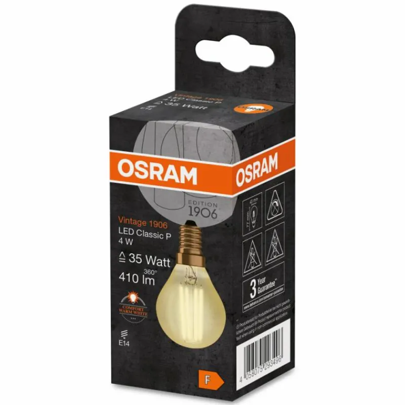 Luminaires Osram OSRAM Vintage 1906® LED E14 4 watt 2400 kelvin 410 lumen