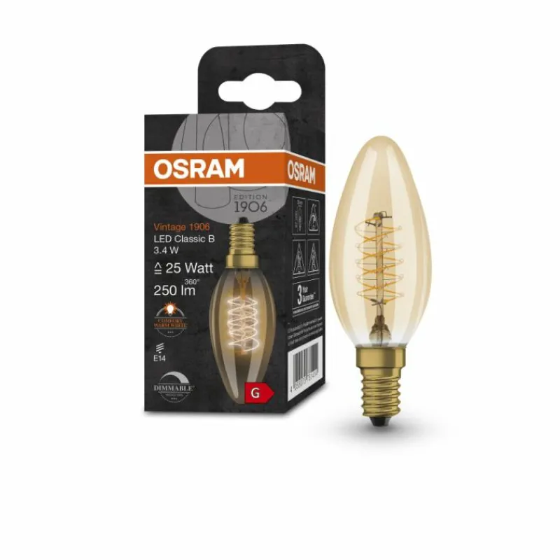 Luminaires Osram OSRAM Vintage 1906® LED E14 3,4 Watt 2200 Kelvin 250 lumen